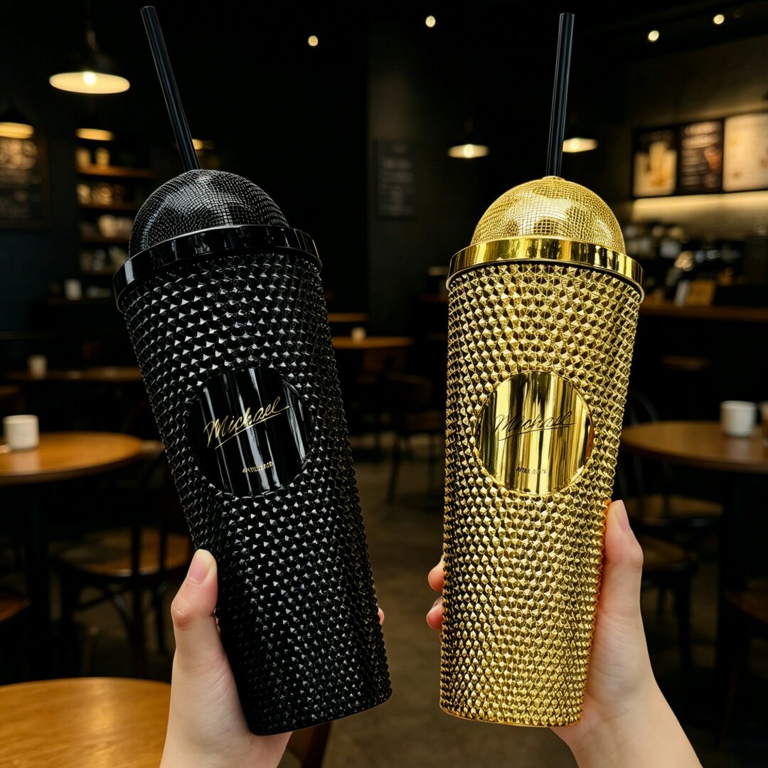 Musical Instrument Jazz - Hot Michael Rhine Stone Tumbler Creative