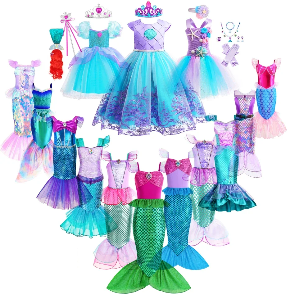 Musical Instrument Trombone - Mermaid Dress Girls Kids Cosplay Dresses