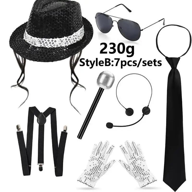 Musical Instrument Jazz - Michael Jackson Costume Accessories Set Sequin