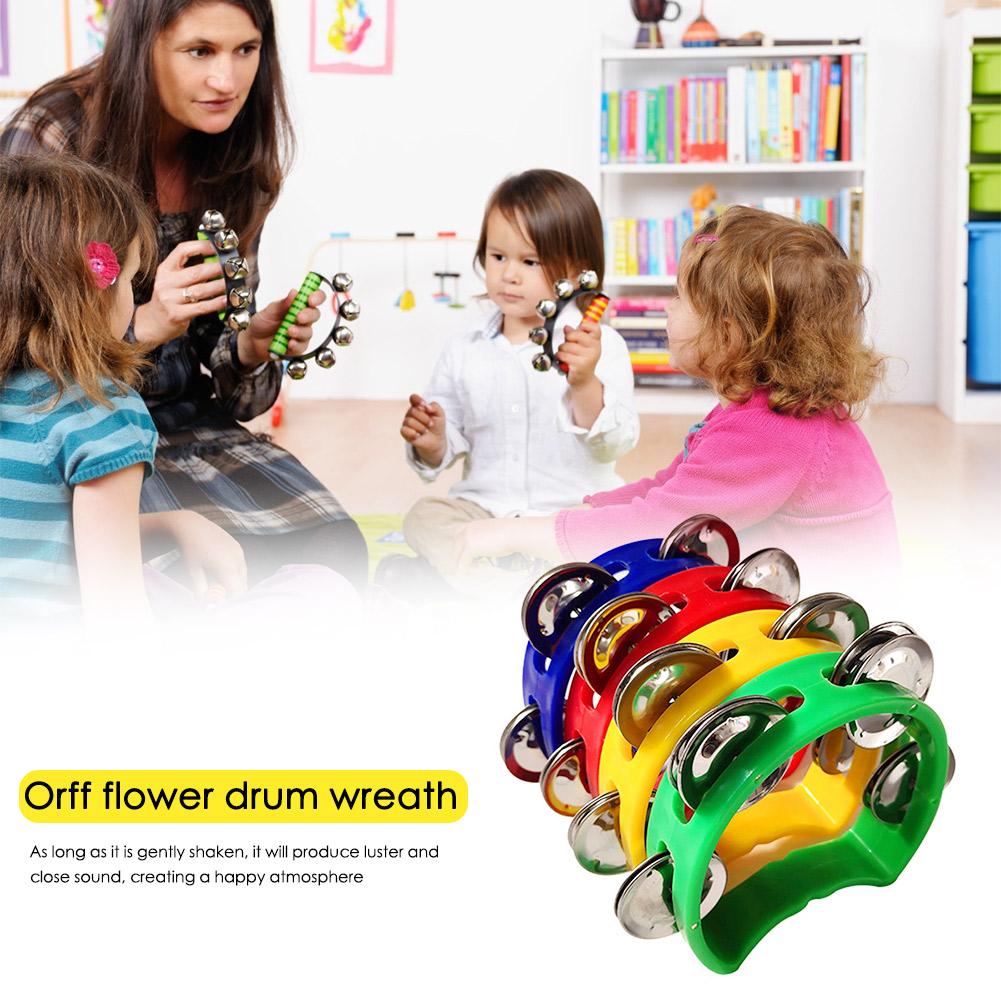 Musical Instrument All - 4pcs Tambourine Jingles Rattle Bell Musical
