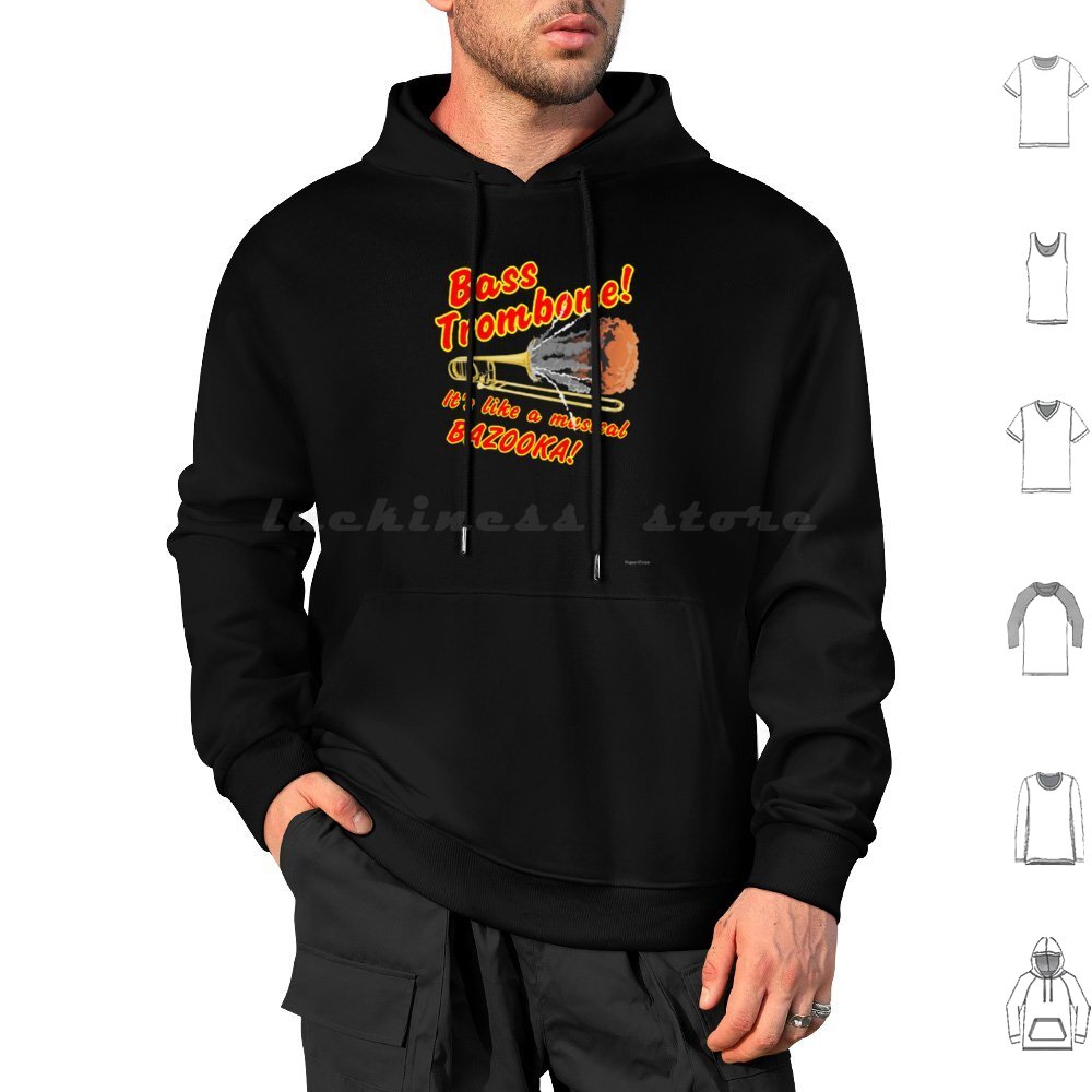 Musical Instrument Bazooka - Bass Trombone Musical Bazooka Hoodies Long