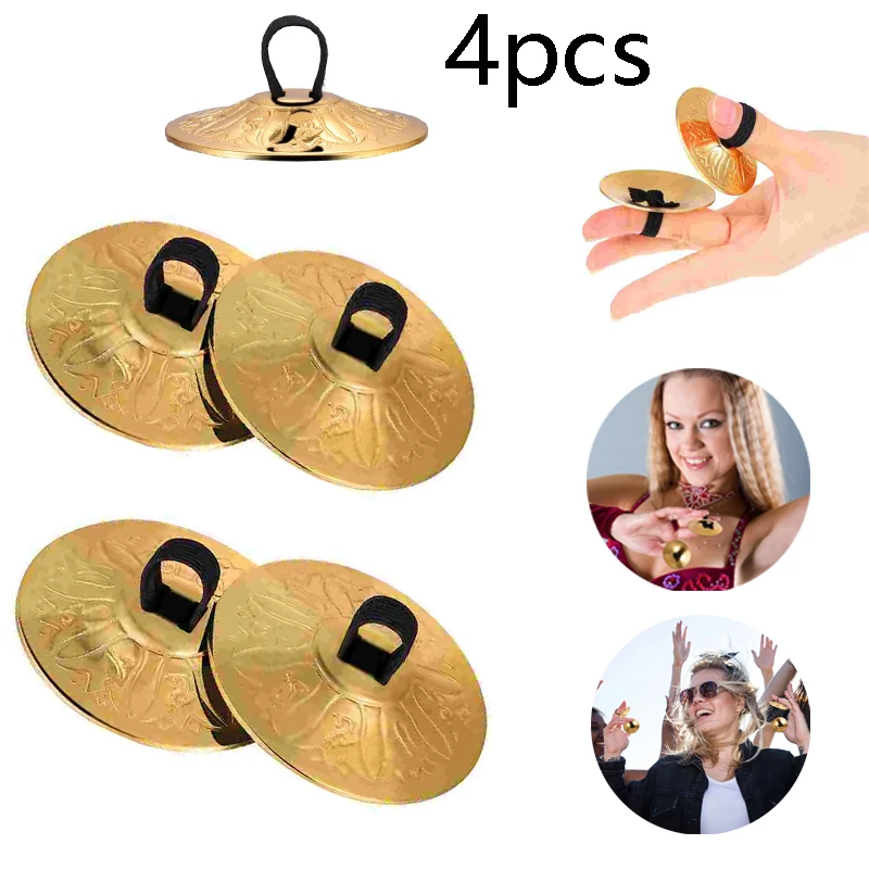 Musical Instrument Zills - 4/8Pcs Copper Mini Finger Zills Finger
