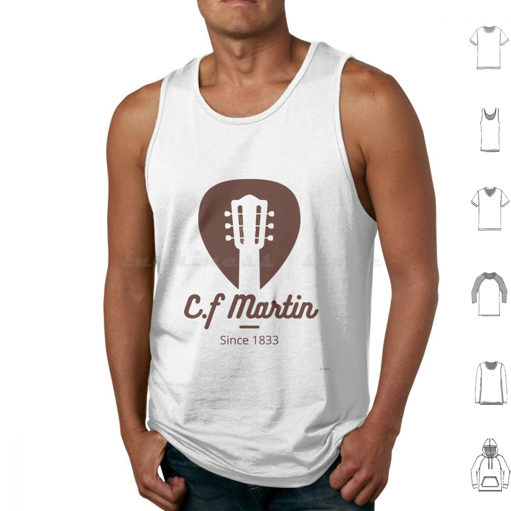 Musical Instrument Companies - Guitars 1833 Tank Tops Print Cotton