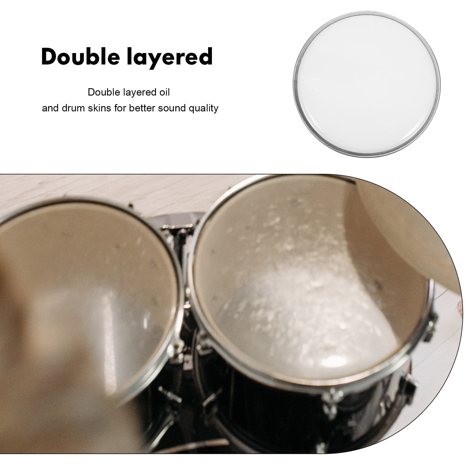 Double Layer Drum Head Skin 8  - Musical Instrument Jazz 评论和价格