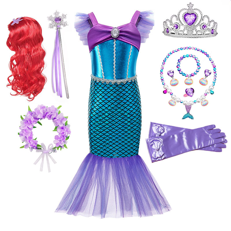 Girls Ariel Cosplay Siren Clot - Musical Instrument Trombone 评论和价格