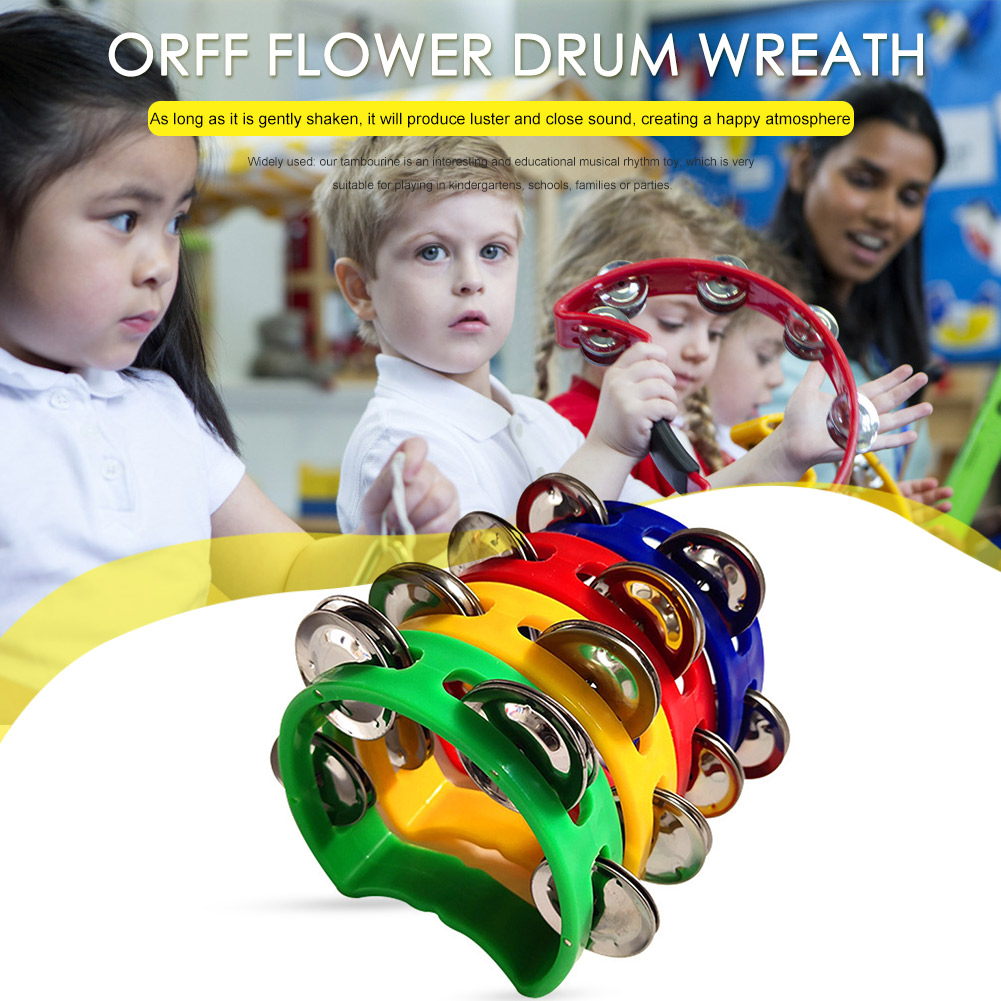 4pcs Tambourine Jingles Rattle - Musical Instrument All 评论和价格