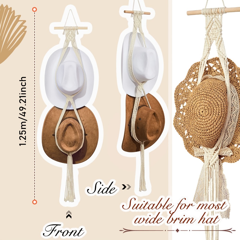 Bohemian Macrame Hat Hanger Ha - Musical Instrument Jazz 评论和价格