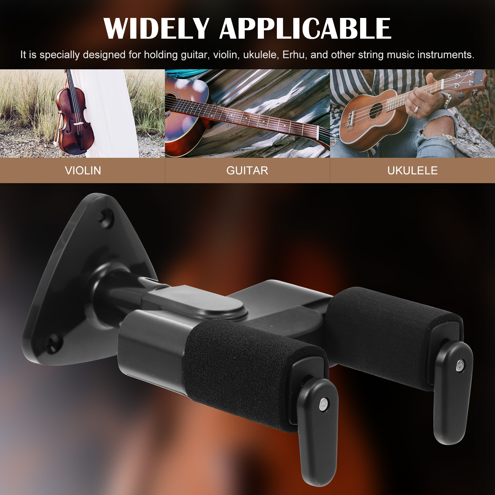1Set Guitar Wall-Mounted Hange - Musical Instrument Ukulele 评论和价格