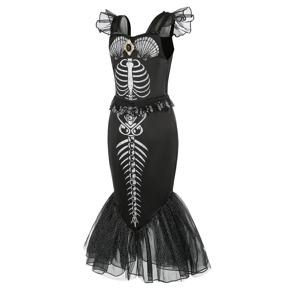 Horro Mermaid Skeleton Costume - Musical Instrument Trombone 评论和价格